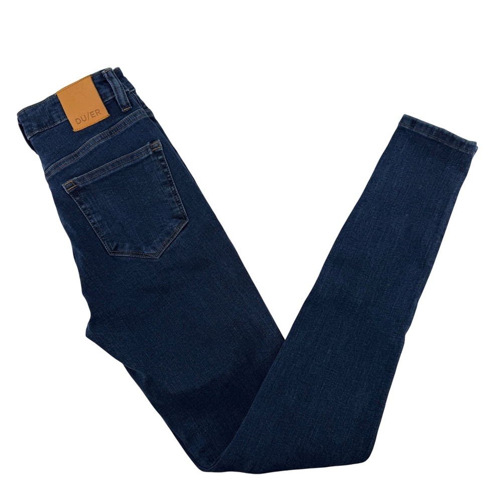 DU/ER Skinny Jeans Womens 24x31 Dark Wash High Rise Performance Denim Stretch‎